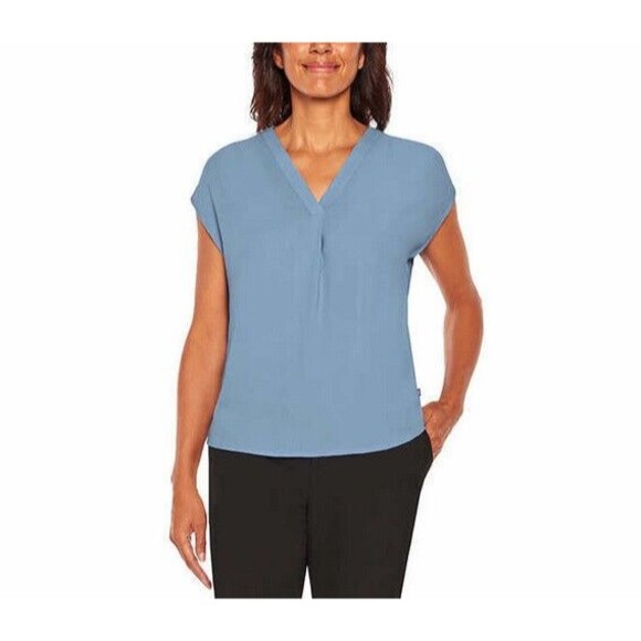 NWT Banana Republic Ladies' Blouse Blue (Purple Impression) Size Medium - Picture 1 of 5